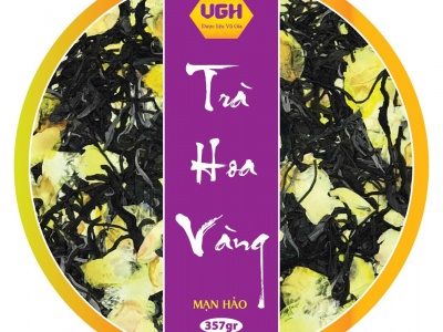 Trà hoa vàng Mạn Hảo (bánh ép 357gr)