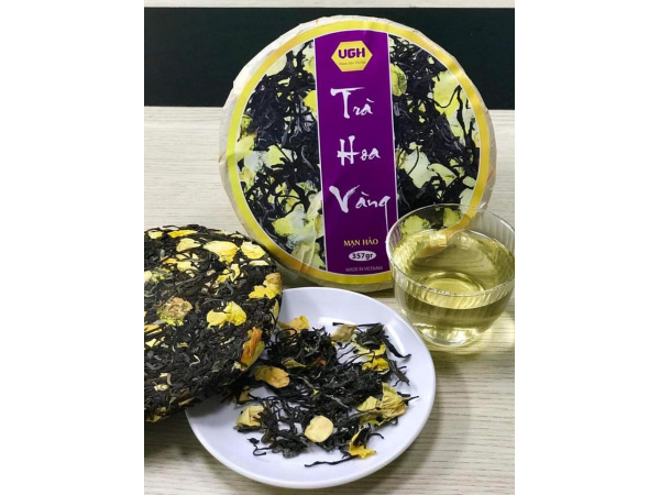 Trà hoa vàng Mạn Hảo (bánh ép 5.2020)